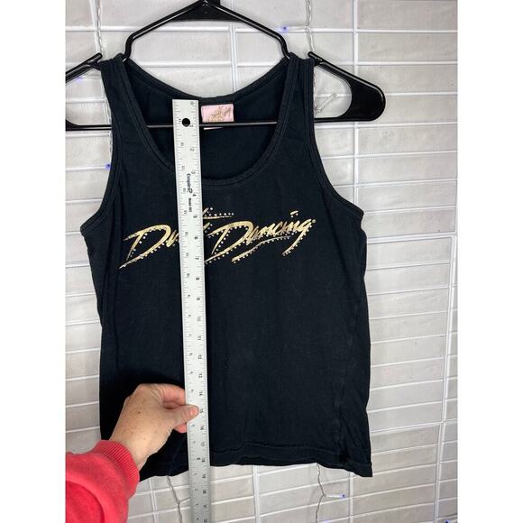 Rare Vintage Dirty Dancing Tank Top Black UK 12 / EU 40 (US 8) Rhinestone Logo - Picture 2 of 9